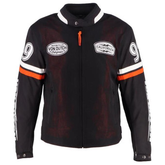 Motorcycle Jackets Von Dutch California Air Mesh Black Orange White