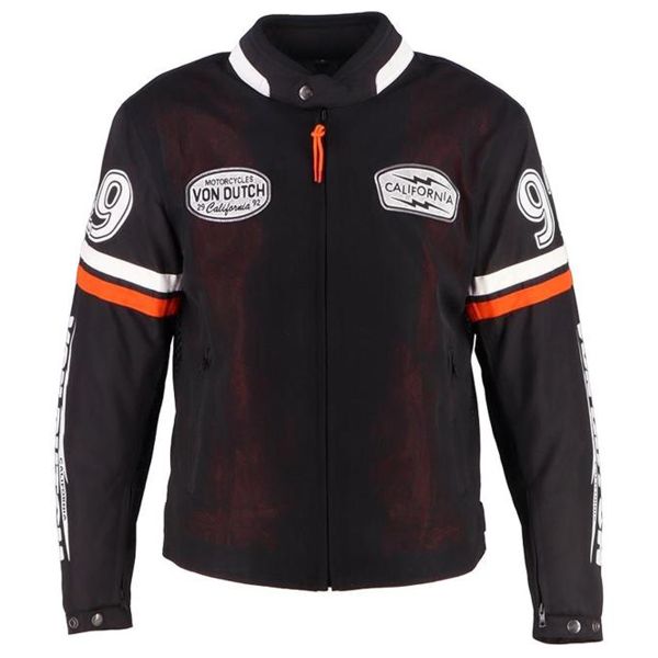 Motorcycle Jackets Von Dutch California Air Mesh Black Orange White