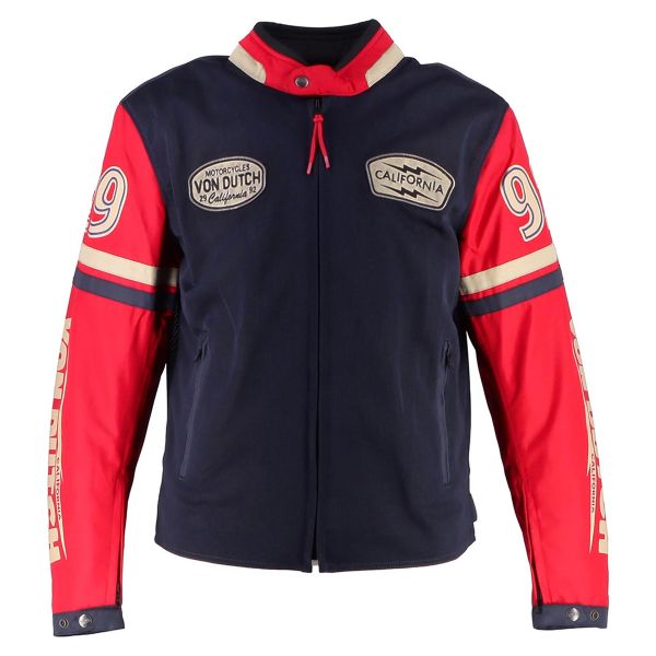 Motorcycle Jackets Von Dutch California Air Mesh Blue Red Beige