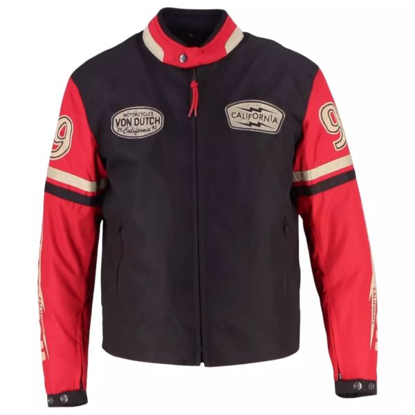Motorcycle Jackets Von Dutch California Blue Red Beige