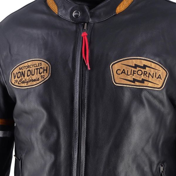 Von Dutch California Leather Black Gold White