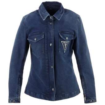 Motorcycle Jackets Von Dutch Pussycat Cotton Denim Blue Dirty