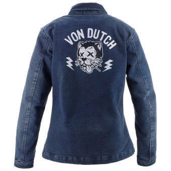 Von Dutch Pussycat Cotton Denim Blue Dirty