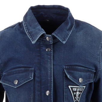Von Dutch Pussycat Cotton Denim Blue Dirty