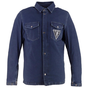 Motorcycle Jackets Von Dutch Stray Cat Coton Denim Blue Dirty