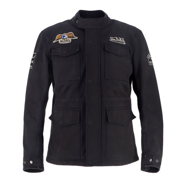 Motorcycle Jackets Von Dutch Warrior Canvas Black