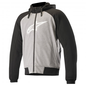 Motorcycle Jackets Alpinestars Chrome Sport Hoodie Melange Gray Black Motorcycle Jackets Alpinestars Chrome Sport Hoodie Melange Gray Black