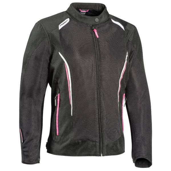 Motorcycle Jackets Ixon Cool Air C Lady Black White Pink