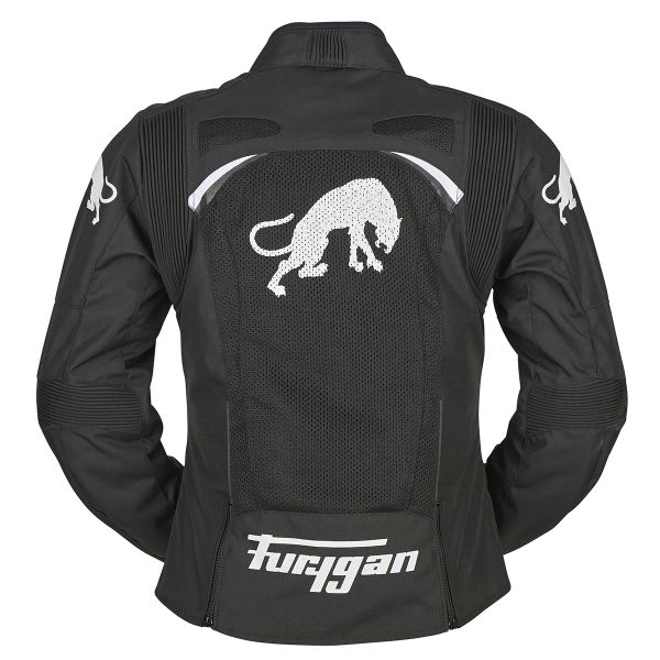 Furygan Cyane Vented Black White + Jet Lady D3O Black Pink
