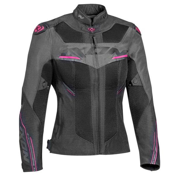 Motorcycle Jackets Ixon Draco Lady Black Anthracite Fuschia Motorcycle Jackets Ixon Draco Lady Black Anthracite Fuschia