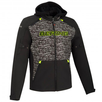 Motorcycle Jackets Bering Drift Black Grey Reflect Night