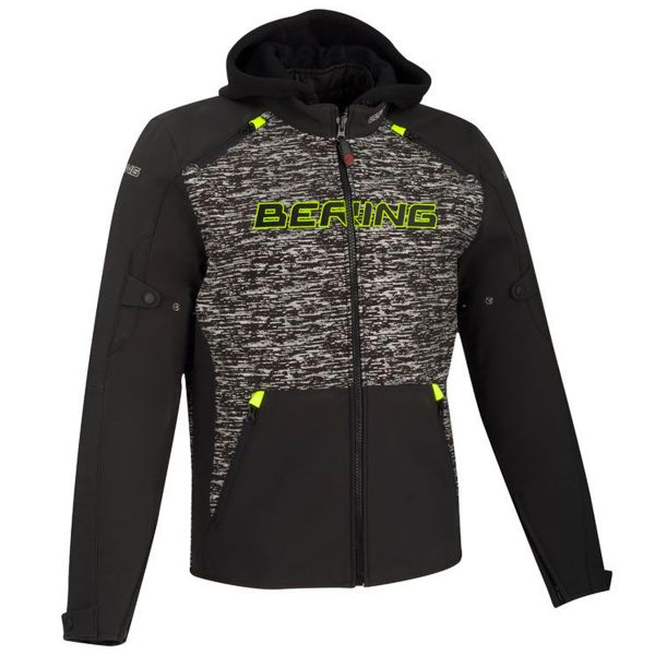 Motorcycle Jackets Bering Drift Black Grey Reflect Night