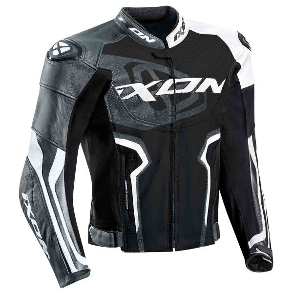 Motorcycle Jackets Ixon Falcon Jacket Black White Grey