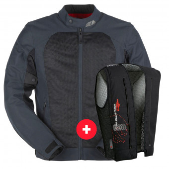 Motorcycle Jackets Furygan Genesis Mistral Evo 2 Blue Black + Fury Air Bag System
