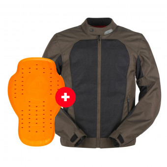 Motorcycle Jackets Furygan Genesis Mistral Evo 2 Brown Black + Back Protector D3O Viper Level 2