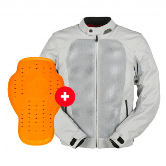 Motorcycle Jackets Furygan Genesis Mistral Evo 2 Pearl + Back Protector D3O Viper Level 2