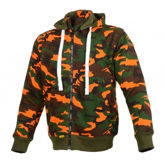 Motorcycle Jackets Booster Hoodie Core Camo Kaki Orange