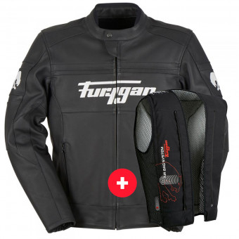 Motorcycle Jackets Furygan Houston V3 Black + Fury Air Bag System
