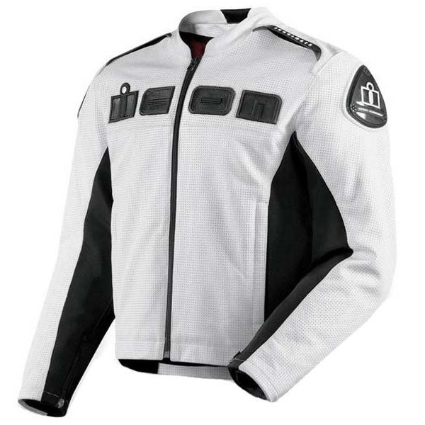 Motorcycle Jackets ICON Accelerant Perforated White