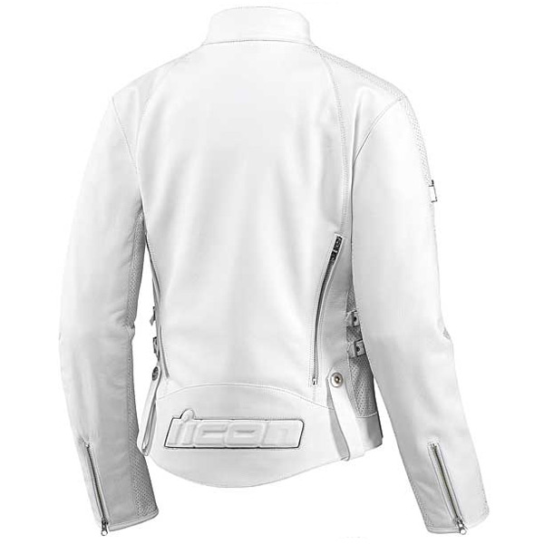 ミ*ロ様 Icon HELLA LEATHER JACKET レザージャケット Motorcycle jacket ICON Hella Leather Jacket White ready to ship