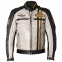 Motorcycle Jackets Helstons Indy Leather Rag Black White Yellow