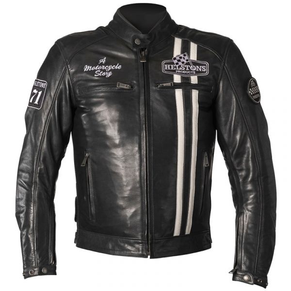 Motorcycle Jackets Helstons Indy Leather Rag Blue White