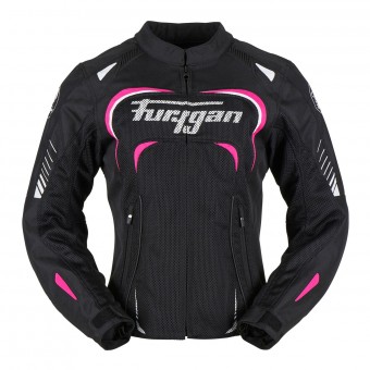 Motorcycle Jackets Furygan Kiara Vented Lady Black Pink Motorcycle Jackets Furygan Kiara Vented Lady Black Pink