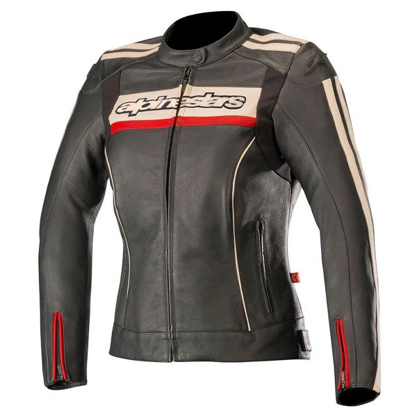 Motorcycle Jackets Alpinestars Stella Dyno V2 Black Stone Red