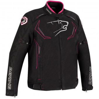 Motorcycle Jackets Bering Lady Guardian Queen Size Black Fuchsia