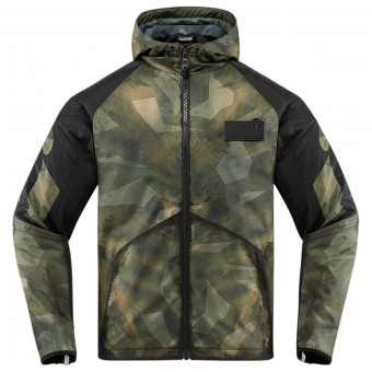 Motorcycle Jackets ICON Merc Battlescar Military Green Black
