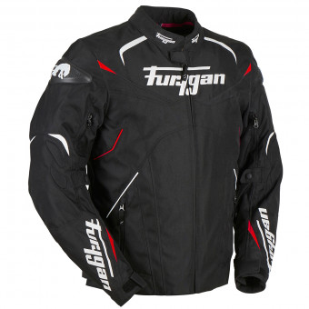 Furygan Narval Black White Red + Back Protector D3O Viper Level 2
