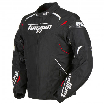 Furygan Narval Black White Red + Back Protector D3O Viper Level 2