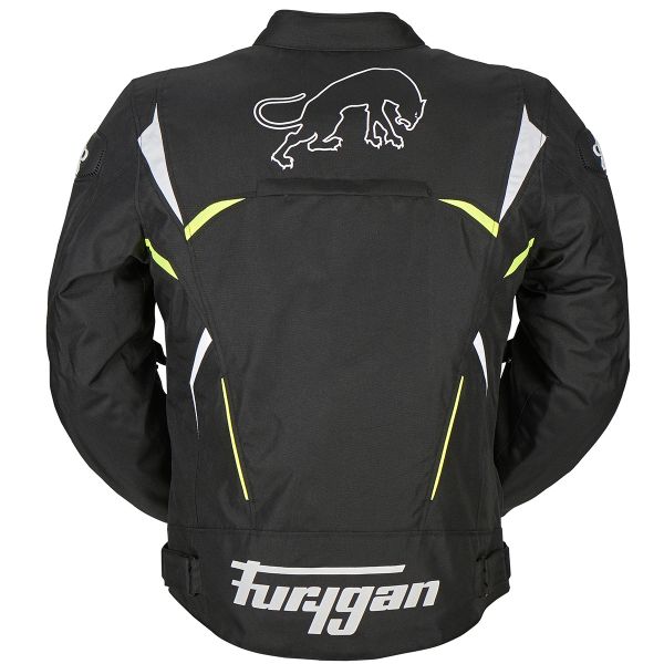 Furygan Narval Black White Yellow + EXO 3000 Air White + Keen + Back Protector D