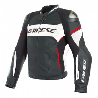 Motorcycle Jackets Dainese Racing 3 D-Air Black White Lava Red