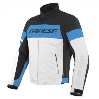 Motorcycle Jackets Dainese Saetta D-Dry White Performance Blue Black