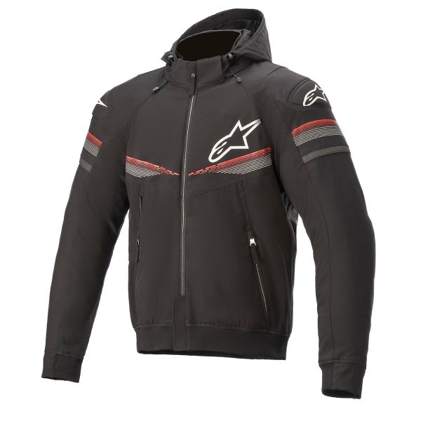 Motorcycle Jackets Alpinestars Sektor V2 Tech Hoodie Black Bright Red