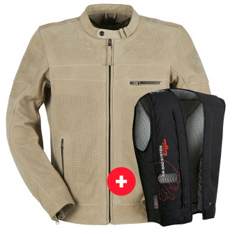 Motorcycle Jackets Furygan Shepard Vented Beige + Fury Air Bag System