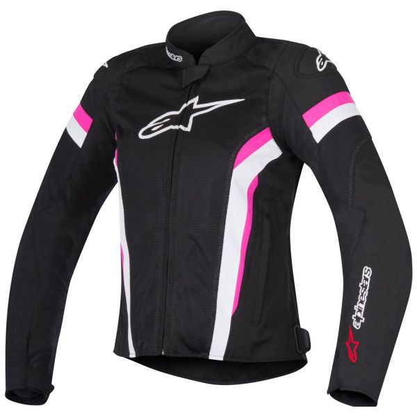 Motorcycle Jackets Alpinestars Stella T-GP Plus R V2 Air Black White Fuchsia