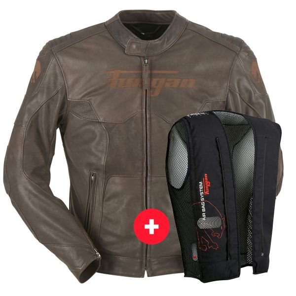 Motorcycle Jackets Furygan Stuart Brown + Fury Air Bag System
