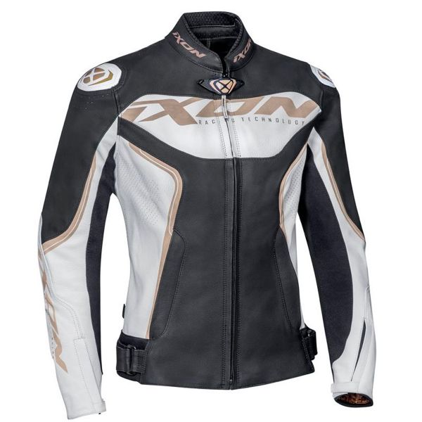 Motorcycle Jackets Ixon Trinity White Black Gold