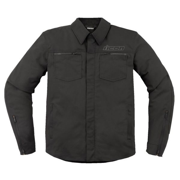 Motorcycle Jackets ICON Upstate Canvas Black