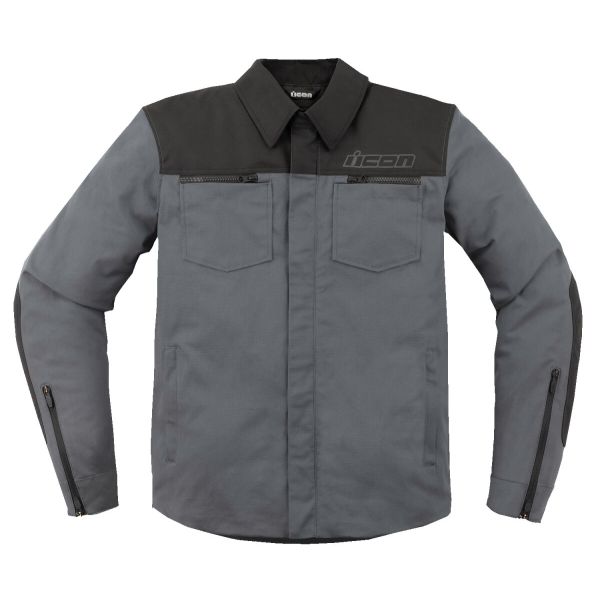 Motorcycle Jackets ICON Upstate Canvas Grey