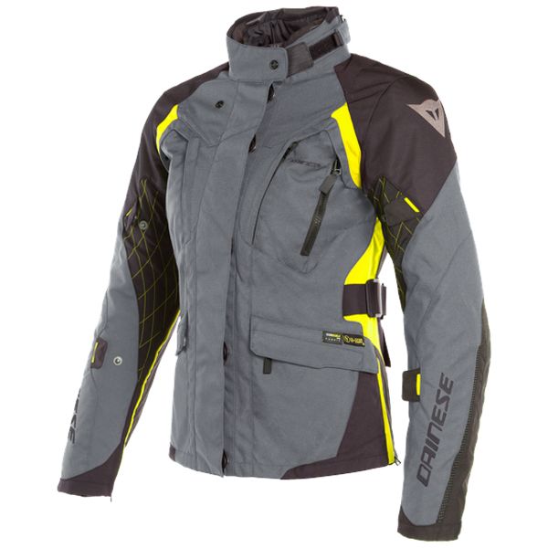 Motorcycle Coats Dainese X-Tourer Lady D-Dry Ebony Black Fluo Yellow