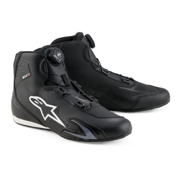 Motorcycle Trainers Alpinestars Celer Vented Shoes Black White