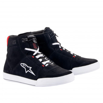 Motorcycle Trainers Alpinestars Chrome Black White Bright Red Motorcycle Trainers Alpinestars Chrome Black White Bright Red