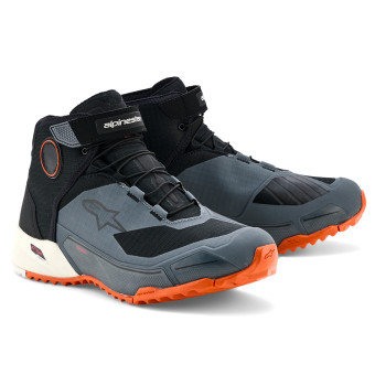 Motorcycle Trainers Alpinestars CR-X Drystar Black Dark Gray Rust