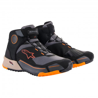 Motorcycle Trainers Alpinestars CR-X Drystar Black Light Brown Orange Motorcycle Trainers Alpinestars CR-X Drystar Black Light Brown Orange