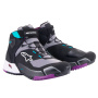 Motorcycle Trainers Alpinestars CR-X Women Black Grey Plum Teal