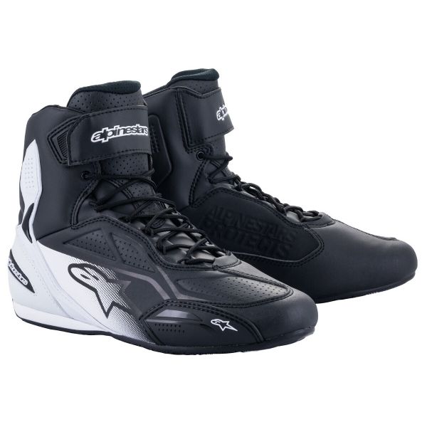 Motorcycle Trainers Alpinestars Faster 3 Black White