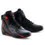 Motorcycle Trainers Alpinestars Faster 4 Drystar Black Rio Red Red Fluo